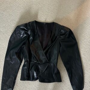 Express faux leather top. Size small